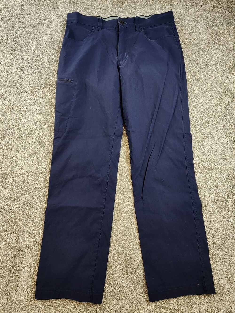 Orvis Mens Hiking Outdoor Blue Pants Lightweight Size 34x29 Cargo Pocket